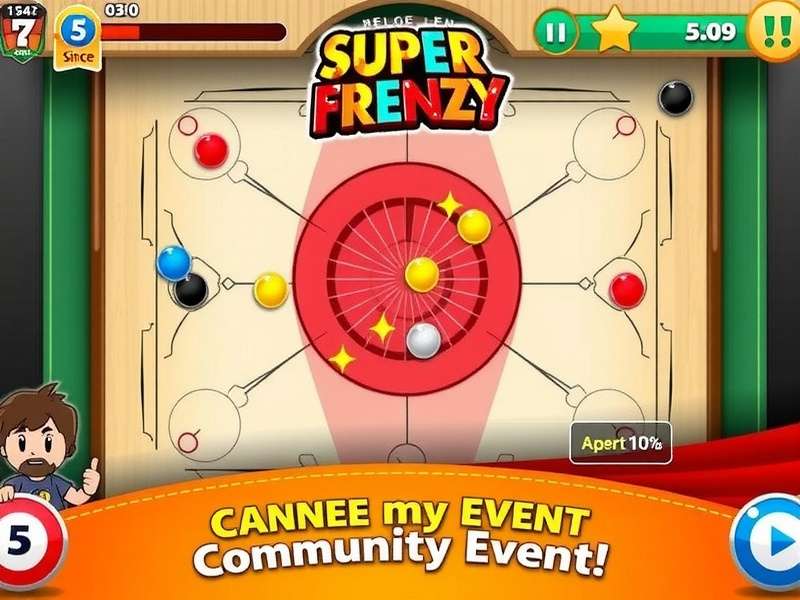 Super Carrom Frenzy Gameplay Screenshot